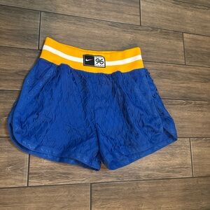 Nike Blue and Yellow Athletic Shorts